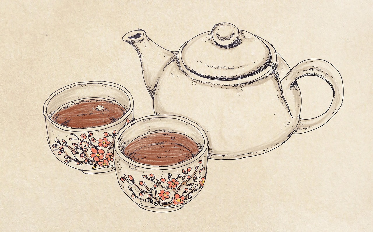 Nyttiga teer och kaffe med antioxidanter